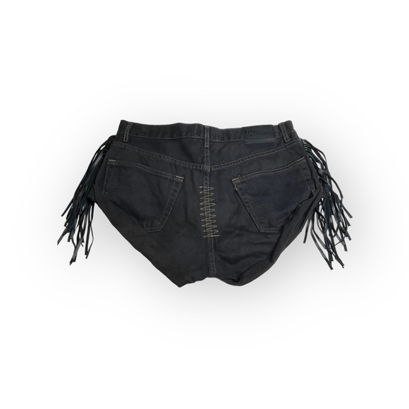 VHTF: new One Teaspoon ☻︎ OOAK Vintage Western Suede Fringe Bandits Shorts ☻︎ L - Picture 14 of 16